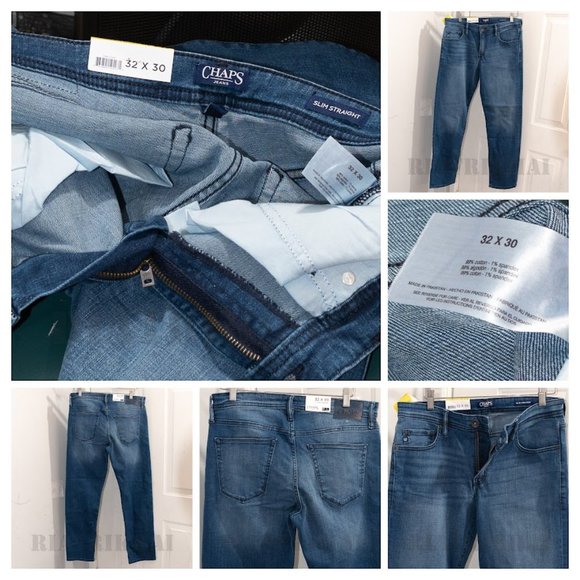 Chaps Other - Size 32x30 blue Chaps Men's Slim Straight Fit Stretch Denim Jeans